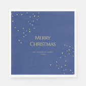 ミニマモダンリスト金ゴールド紙吹雪メリークリスマス スタンダードランチョンナプキン (正面)