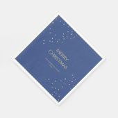 ミニマモダンリスト金ゴールド紙吹雪メリークリスマス スタンダードランチョンナプキン (角)