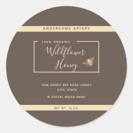 ミニマモダンリスト金ゴールド蜂蜜のハニージャールClasi ラウンドシール