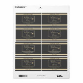 ミニマモダンリスト金ゴールド蜂蜜のハニージャールClasi ラベル (フルシート)