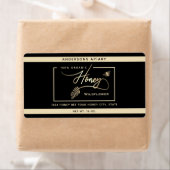 ミニマモダンリスト金ゴールド蜂蜜の枝の瓶 ラベル (インサイチュ)