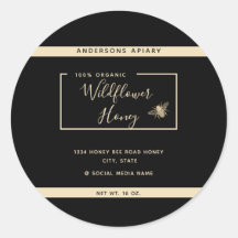 ミニマモダンリスト金ゴールド蜂蜜瓶