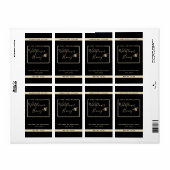 ミニマモダンリスト金ゴールド蜂蜜瓶 ラベル (フルシート)