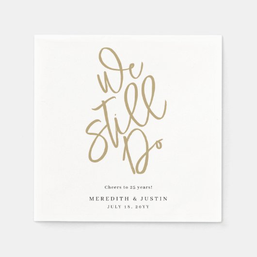 ミニマモダンリスト金ゴールド誓の更新パーティーナプキン スタンダードカクテルナプキン (正面)