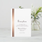 ミニマモダンリスト銅縁どウェディング・レセプション エンクロージャーカード (スタンド正面)