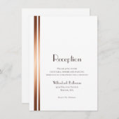 ミニマモダンリスト銅縁どウェディング・レセプション エンクロージャーカード (正面/裏面)