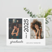 ミニマモダンリスト院生2枚招待状 招待状 (スタンド正面)