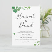 ミニマモダンリスト離れグリーのカスタム結婚式 招待状 (スタンド正面)