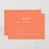 ミニマモダンリスト電気タ結婚ンゲリン 出欠カード (正面/裏面)