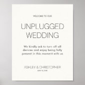 ミニマモダンリスト非詰めイベント結婚の ポスター (正面)