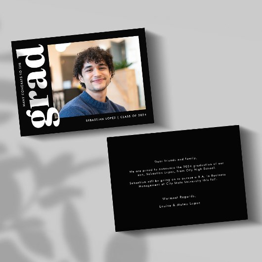 ミニマモダンリスト高校卒業 案内状