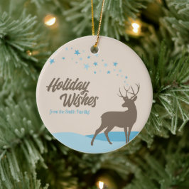 ミニマモダンリスト鹿ホリデーオーナメントノンフォト セラミックオーナメント