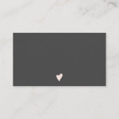 ミニマモダンリスト黒と赤面のオーダ感謝していーユー 名刺 (裏面)