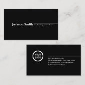 ミニマモダンリスト黒カスタムプロフェッショナルブシン 名刺 (正面/裏面)