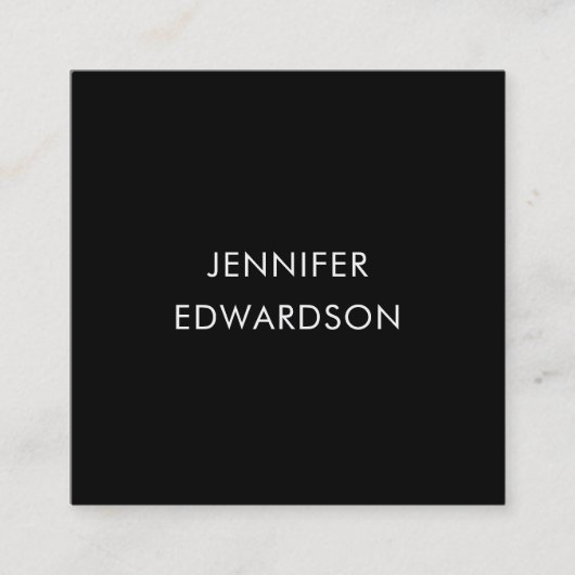 ミニマモダンリスト黒プロフェッショナル スクエア名刺 (正面)