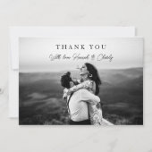 ミニマモダンリスト1写真ありがとう サンキューカード (正面)