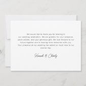 ミニマモダンリスト1写真ありがとう サンキューカード (裏面)