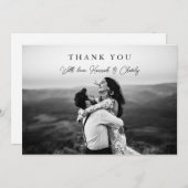 ミニマモダンリスト1写真ありがとう サンキューカード (正面/裏面)