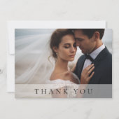 ミニマモダンリスト1写真ありがとう サンキューカード (正面)