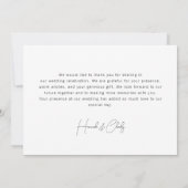 ミニマモダンリスト1写真ありがとう サンキューカード (裏面)