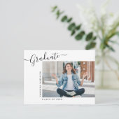 ミニマモダンリスト1写真の卒業発表 ポストカード (スタンド正面)