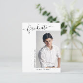 ミニマモダンリスト1写真の卒業発表 ポストカード (スタンド正面)