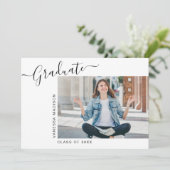 ミニマモダンリスト1写真卒業 案内状 (スタンド正面)