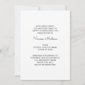 ミニマモダンリスト1写真卒業 案内状 (裏面)