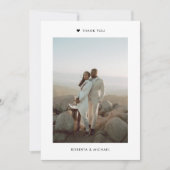 ミニマモダンリスト1写真結婚のサンキューカード サンキューカード (正面)