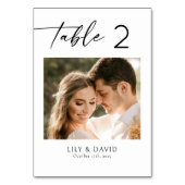 ミニマモダンリスト1枚のフォトテーブル番号 テーブルナンバー (正面)