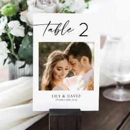 ミニマモダンリスト1枚のフォトテーブル番号 テーブルナンバー