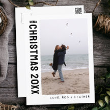 ミニマモダンリスト1枚のフォトパーソナライズされたクリスマス