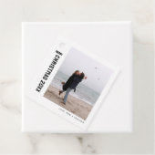 ミニマモダンリスト1枚のフォトパーソナライズされたクリスマス フェイバータグ (インサイチュ)