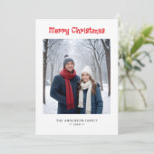 ミニマモダンリスト1枚メリークリスマス シーズンカード (スタンド正面)