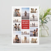 ミニマモダンリスト12フォトコラージュクリスマス シーズンカード (スタンド正面)