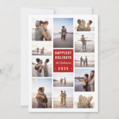 ミニマモダンリスト12フォトコラージュクリスマス シーズンカード (正面)