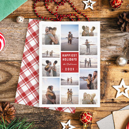 ミニマモダンリスト12フォトコラージュクリスマス シーズンカード
