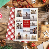 ミニマモダンリスト12フォトコラージュクリスマス 箔シーズンカード