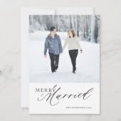ミニマモダンリスト1stクリスマス結婚した写真 シーズンカード (正面)