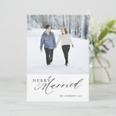 ミニマモダンリスト1stクリスマス結婚した写真 シーズンカード (スタンド正面)