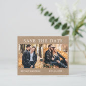 ミニマモダンリスト2フォトクラフト日付を保存 ポストカード (スタンド正面)