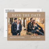 ミニマモダンリスト2フォトクラフト日付を保存 ポストカード (正面/裏面)