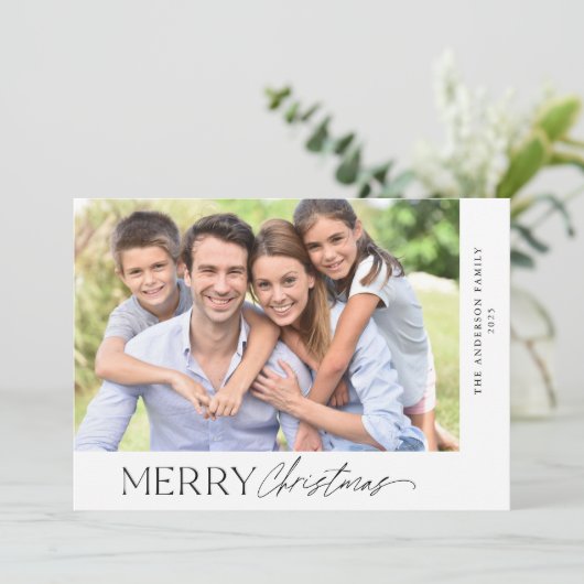 ミニマモダンリスト2フォトメリークリスマススクリプト シーズンカード (スタンド正面)