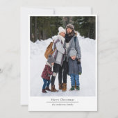 ミニマモダンリスト2フォトメリークリスマス シーズンカード (正面)