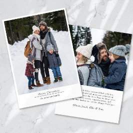 ミニマモダンリスト2フォトメリークリスマス シーズンカード