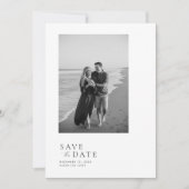 ミニマモダンリスト2フォトQRコード セーブザデート (正面)