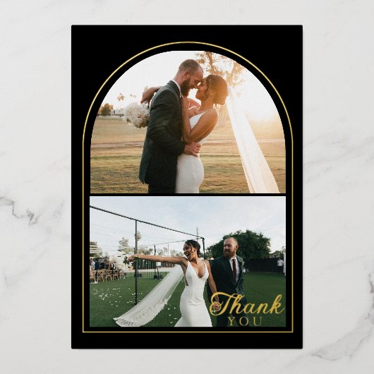 ミニマモダンリスト2写真ありがとうホイルホリデイC 箔シーズンカード (正面)