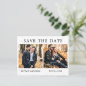 ミニマモダンリスト2写真の日付を保存 ポストカード (スタンド正面)