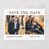 ミニマモダンリスト2写真の日付を保存 ポストカード (正面)