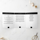 ミニマモダンリスト2写真の葬儀/メモリアルサービス 三つ折りプログラム (内部)